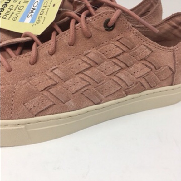 Toms Lenox Pink Bloom Suede Sneakers 10 New - Picture 3 of 6